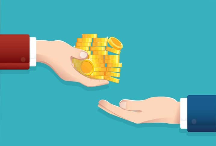 Businessman give money , salary concept vector illustration EPS10 | Edexec