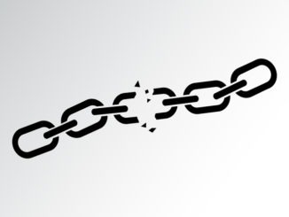 Broken chain. Vector illustration