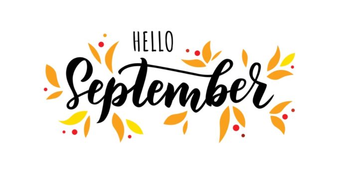 hello september - illuminated text