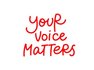 Your voice matters calligraphy quote lettering