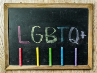 LGBTQ word on blackboard