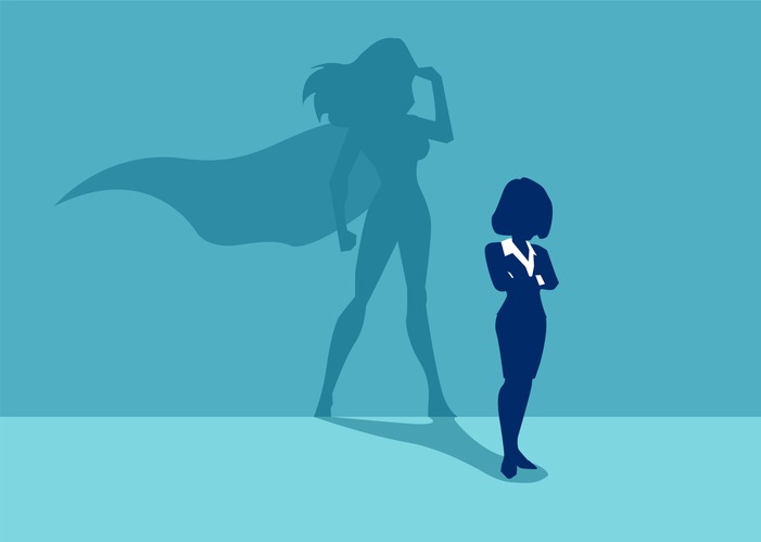 Alter Ego Woman Super Hero stock vector. Illustration of superhero