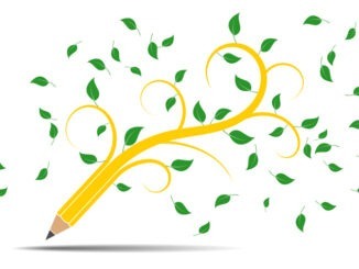 Pencil like a tree, ecology and recycle