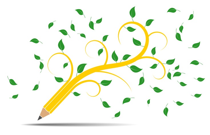 Pencil like a tree, ecology and recycle