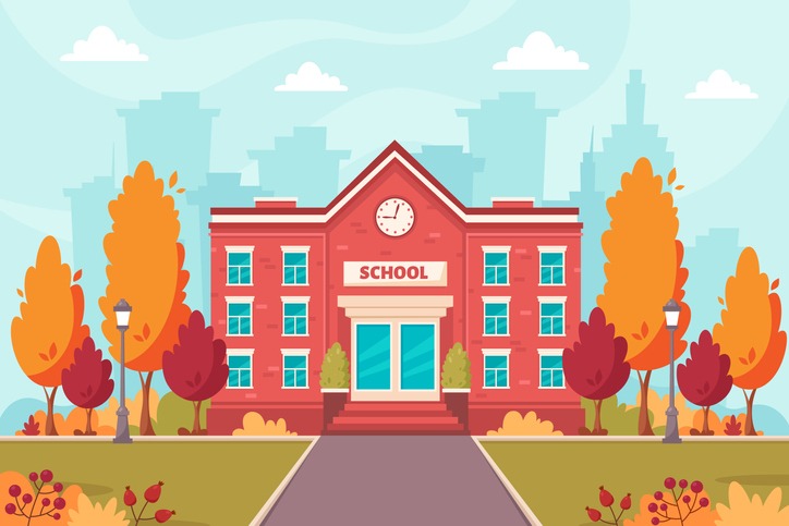 image of school in autumn