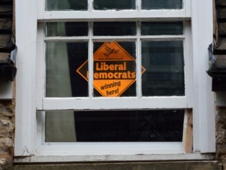 Liberal Democrats 'Winning Here' sign