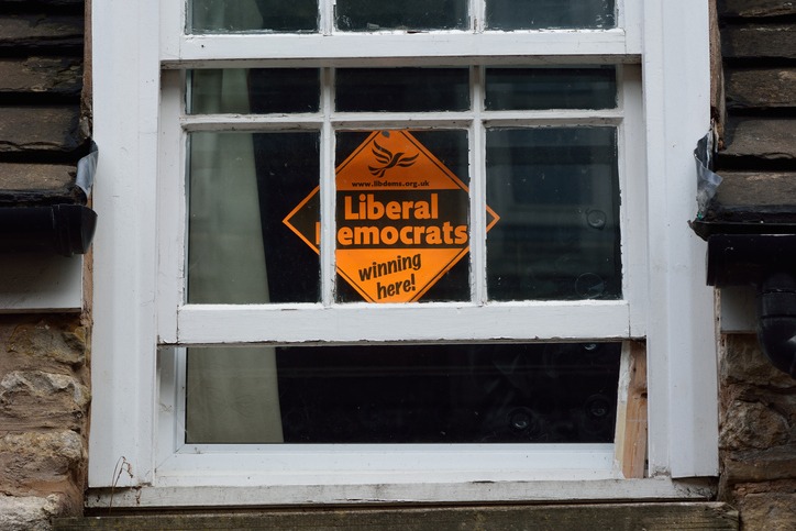 Liberal Democrats 'Winning Here' sign