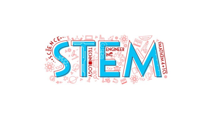 stem typography icon illustration