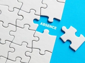 The word absence on missing puzzle piece.