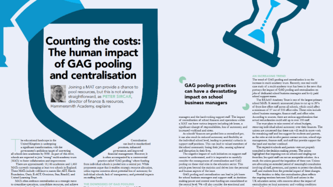 EDITORS PICK REVISITED Counting the costs: the human impact of GAG pooling and centralisation 