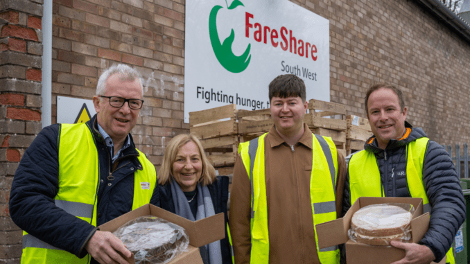 Paul Freeston and Lee Sheppard visiting FareShare South West