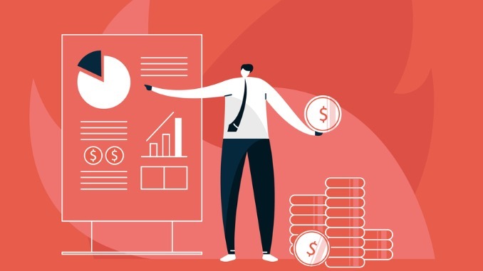 presentations with diagrams and higher growth graph, money making concept