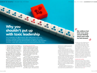 FROM THE MAG Why you shouldn’t put up with toxic leadership