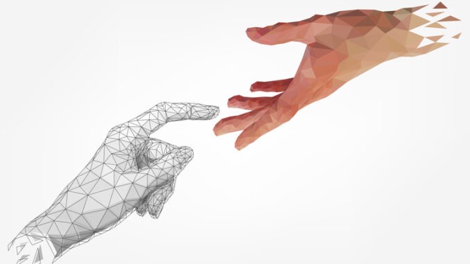 Human and robot polygonal hands