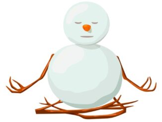 Snowman. Precious frosty, gracious , enlightened, friendly, squint, , yoga