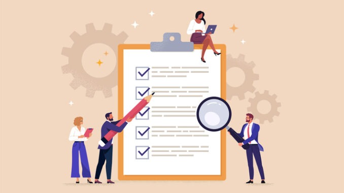 Business Checklist Concept.