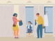 Parents With Daughter Choosing School Uniform In Clothes Store.