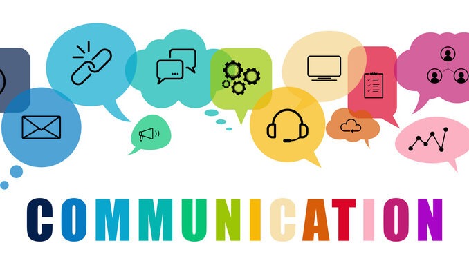 Communication sign vector with speech bubbles