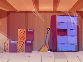 Abandoned house garage room home storage interior