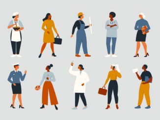 Collection of women people workers of various different occupations