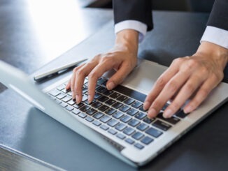 Businesswomen typing keyboard on labtop or notebook, business online concept