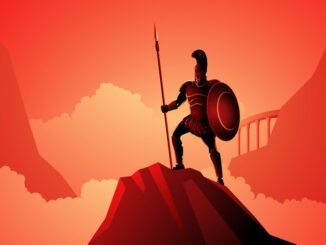 Greek god and goddess vector illustration series, Ares, is the Greek god of war. He is one of the Twelve Olympians, and the son of Zeus and Hera