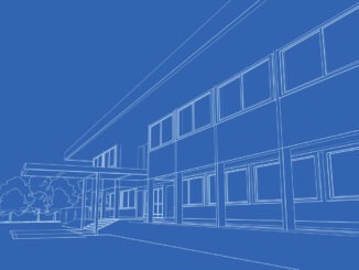 3D illustration of building project