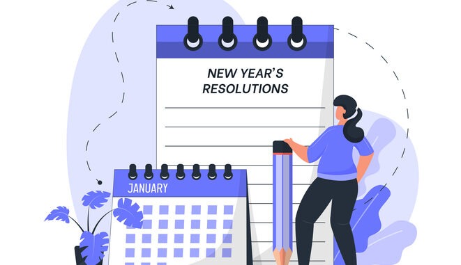New Year's Resolutions, Goals, Planner 