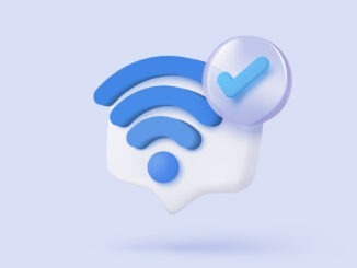 3d wireless connection and sharing network icon signs. Hotspot access point for join connectivity for private and public. Broadcasting with link WiFi. 3d spot signal icon vector render illustration